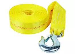 Draw-Tite Winch strap w/ hook 2in x 20ft yellow