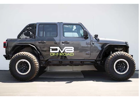 DV8 Offroad 18-C WRANGLER UNLIMITED FS-15 SERIES ROCK SLIDERS BLACK