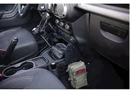 DV8 Offroad 07-18 wrangler center console molle panels & device bridge black