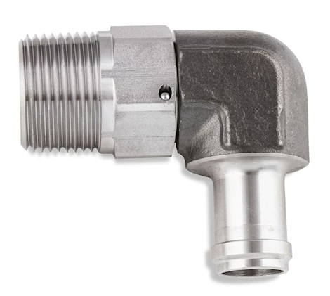 Earl's Performance SS 90 DEG 5/8 AN BARB TO 1/2 NPT SWIVEL