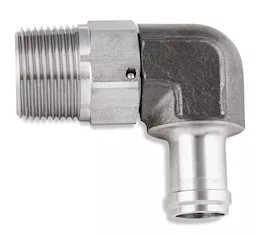 Earl's Performance Ss 90 deg 5/8 an barb to 1/2 npt swivel