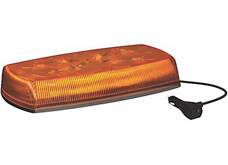 Ecco Safety Group LED MINIBAR: REFLEX, 15IN, 12-24VDC, 18 FLASH PATTERNS, MAGNET MOUNT, AMBER DOME, AMBER ILLUMINATION