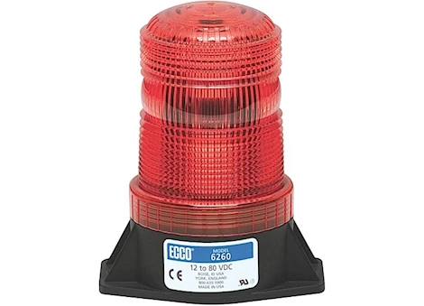 Ecco Safety Group LED BEACON: MEDIUM PROFILE, 12-80VDC, PULSE8 FLASH, RED