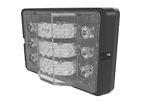 Ecco Safety Group Directional led: triple stack dual color center 180 degree warning white flood outer, amber/white Main Image