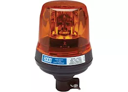 Ecco Safety Group Rotating beacon: low profile, 12vdc, 160 fpm, flexi din pole mount, amber