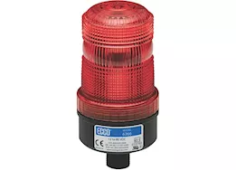 Ecco Safety Group Led beacon: medium profile, 12-80vdc, pulse8 flash, 1/2in male pipe mount, red