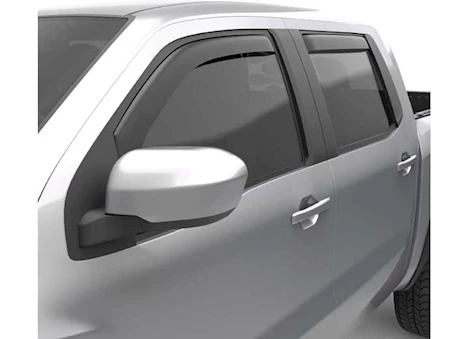 EGR 22-C FRONTIER CREW CAB IN-CHANNEL WINDOW VISORS FRONT & REAR SET MATTE BLACK