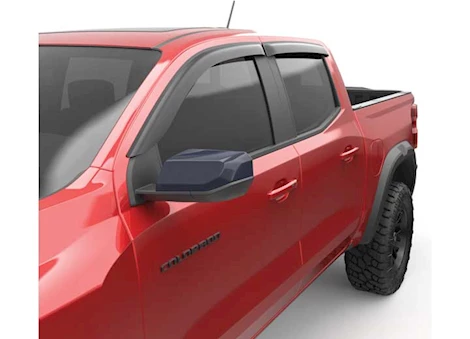 EGR 23-C COLORADO/CANYON TAPE-ON WINDOW VISORS FRONT & REAR SET MATTE BLACK