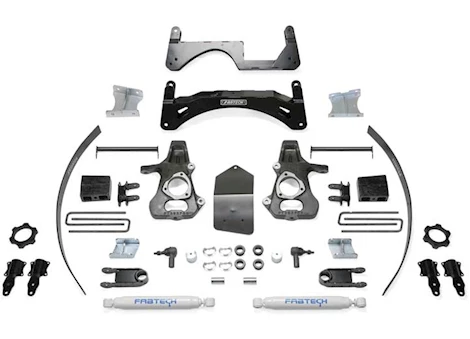 Fabtech 6IN BASIC SYS W/ PERF SHKS 14-18 GM K1500 P/U W/ OE ALM OR STMP STL UCA