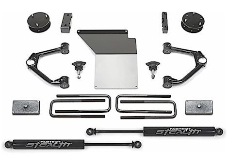 Fabtech 3IN BUDGET SYS W/ STEALTH 14-18 GM C/K1500 P/U W/ OE ALM OR STMP STL UCA