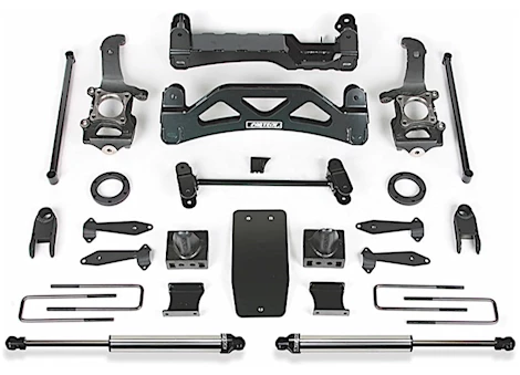 Fabtech 6IN BASIC SYS W/FRT SHK EXTNS & RR DLSS 04-08 FORD F150 4WD V8 ONLY