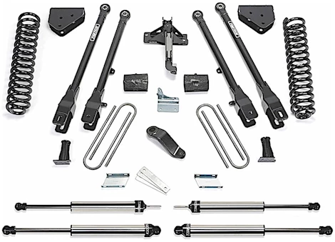 Fabtech 6IN 4LINK SYS W/COILS & DLSS SHKS 2008-16 FORD F350/450 4WD 8 LUG