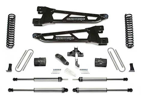 Fabtech 23-C FORD F450/F550 4WD DIESEL6IN RAD ARM SYS W/COILS & DL SHKS