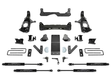 Fabtech 4IN BASIC SYS W/STEALTH SHKS 2011-19 GM 2500HD