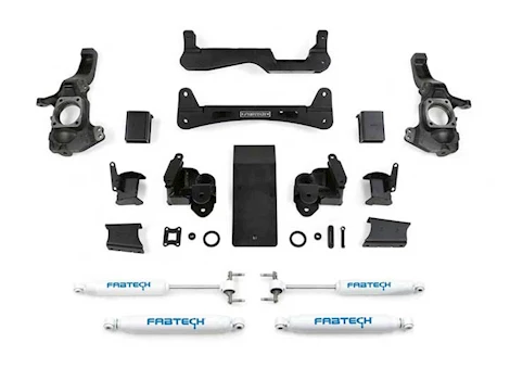 Fabtech 6IN RTS SYS W/PERF SHKS 2020 GM 3500HD 4WD