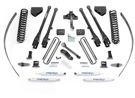 Fabtech 8IN 4LINK SYS W/COILS & PERF SHKS 2008-16 FORD F250 4WD W/O FACTORY OVERLOAD