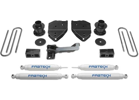 Fabtech 4IN BUDGET SYS W/PERF SHKS 17-20 FORD F250/F350 4WD