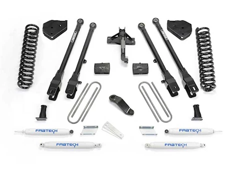 Fabtech 6IN 4LINK SYS W/COILS & PERF SHKS 17-20 FORD F250/F350 4WD GAS