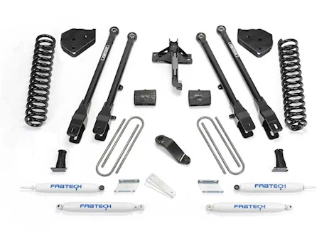 Fabtech 6IN 4LINK SYS W/COILS & PERF SHKS 2017 FORD F450/F550 4WD DIESEL