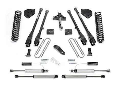 Fabtech 17-C FORD F250/350 4WD DIESEL 4IN 4LINK SYS W/COILS & 2.25 DL RESI FRT AND DL RR SHKS