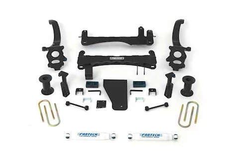 Fabtech 6IN BASIC SYS W/PERF SHKS 2014-17 NISSAN TITAN 4WD