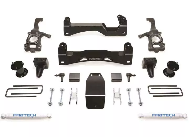 Fabtech 6in basic sys w/perf shks 2015-20 ford f150 4wd