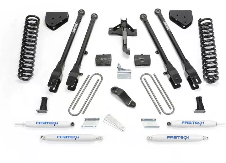 Fabtech 6in 4link sys w/coils & perf shks 2008-16 ford f350/450 4wd 8 lug