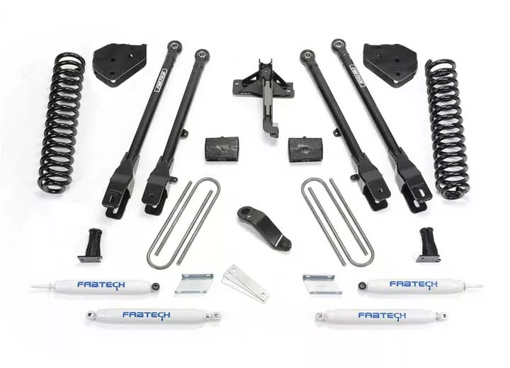 Fabtech 6in 4link sys w/coils & perf shks 19-20 ford f450/f550 4wd diesel