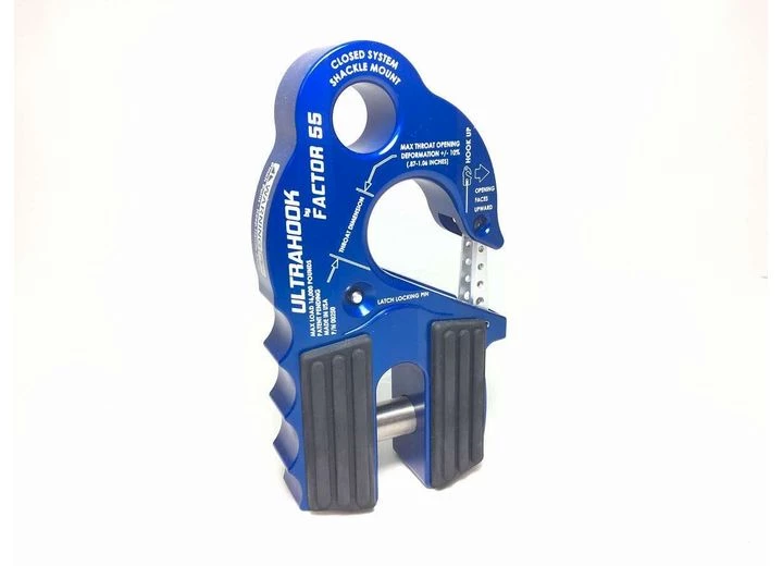 Factor 55 Ultrahook winch hook with shackle mount blue Main Image