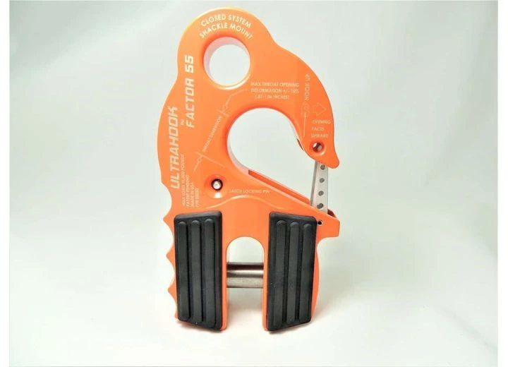 Factor 55 Ultrahook winch hook with shackle mount orange Main Image