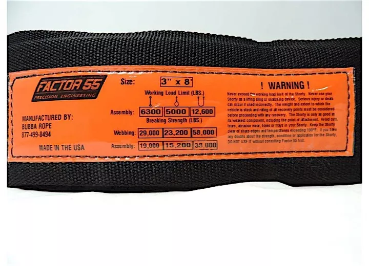 Factor 55 Tree saver strap 8 feet x 3 inch width weight : 2.6 lbs