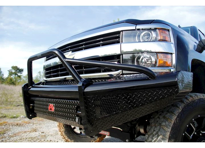 Fab Fours Black Steel Front Bumper w/ Pre-Runner Guard