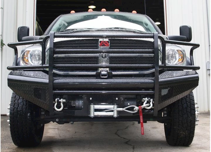 Fab Fours Black Steel Front Bumper w/ Full Guard