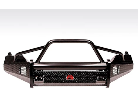 Fab Four's Black Steel Front Bumper w/Pre-Runner and Tow Hooks