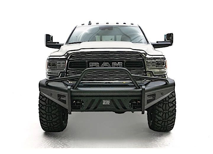 Fab Fours Inc. 19-c ram 2500/3500 new body style black steel elite front bumper w/pre-runner guard Main Image