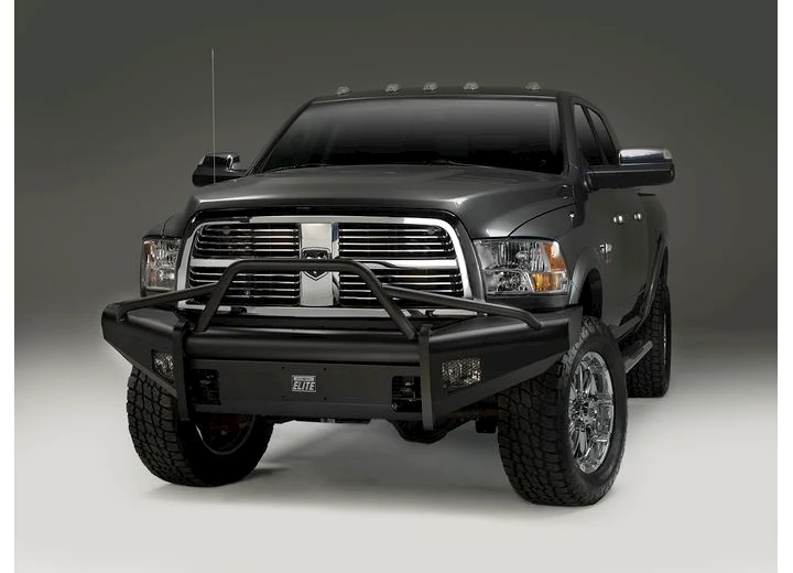 Fab Fours Inc. 94-02 RAM HD 2500-5500 FRONT ELITE RANCH BUMPER W/ PRE-RUNNER GUARD W/ TOW HOOKS MATTE BLACK