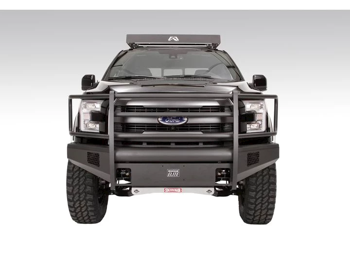 Fab Fours Black Steel Elite Front Bumper w/ Full Guard