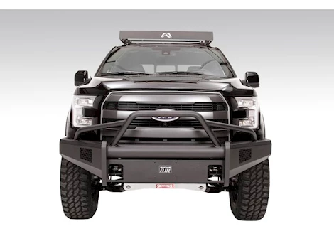 Fab Fours Black Steel Elite Front Bumper w/ Pre-Runner Guard