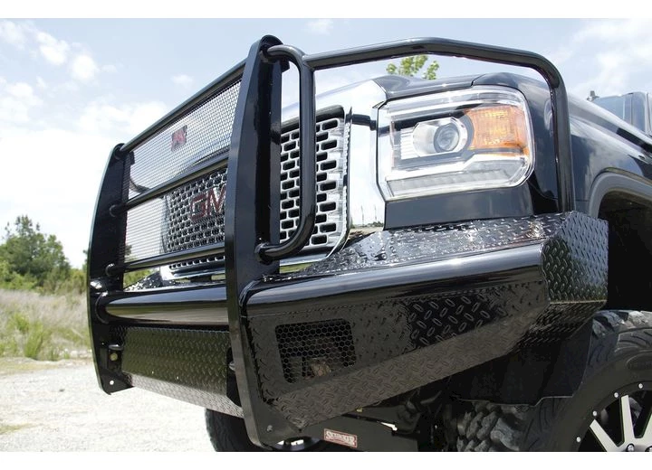 Fab Fours Black Steel Front Bumper w/ Full Guard