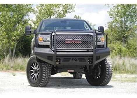 Fab Fours Black Steel Elite Front Bumper w/ Full Guard