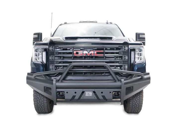 Fab Fours Inc. 20-c sierra 2500/3500 black steel elite front bumper w/ pre-runner guard Main Image