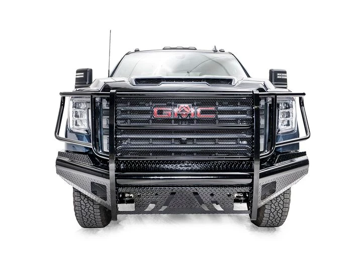 Fab Fours Inc. 20-c sierra 2500/3500 black steel front bumper w/ full grill guard Main Image