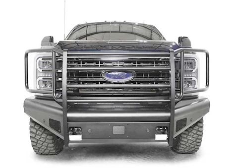 Fab Fours Black Steel Elite Ranch Front Bumper with Full Guard