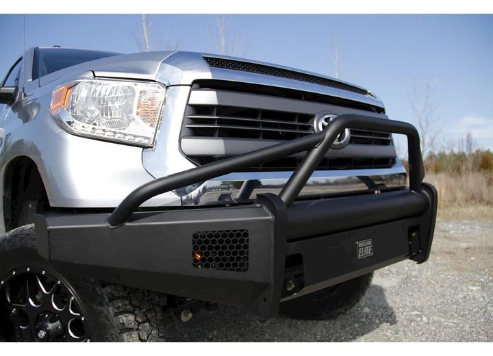 Fab Fours Black Steel Elite Front Bumper w/ Pre-Runner Guard