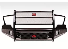 Fab Four's Black Steel Front Bumper w/Full Guard and Tow Hooks