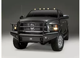 Fab Four's Black Steel Elite Front Bumper w/Full Guard and Tow Hooks