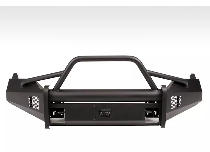 Fab Fours Black Steel Elite Front Bumper w/ Pre-Runner Guard