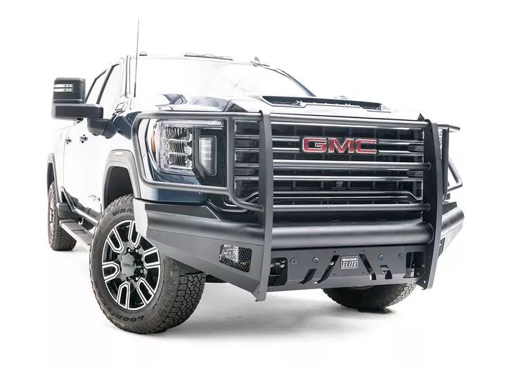 Fab Fours Inc. 20-c sierra 2500/3500 black steel elite front bumper w/ full grill guard