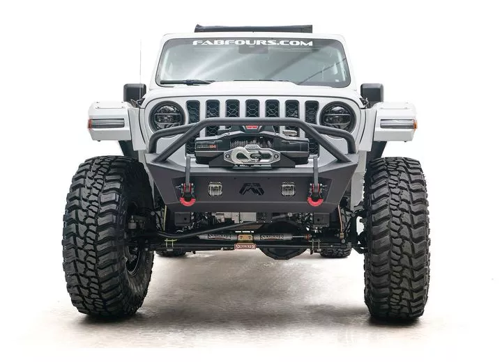 Fab Fours Inc. 18-c wrangler jl/20-c gladiator front stubby bumper wpre-runner guard bare