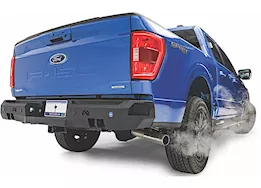 Fab Fours Inc. 21-c f150 premium rear bumper w/pre-drilled sensor holes matte black powder coat